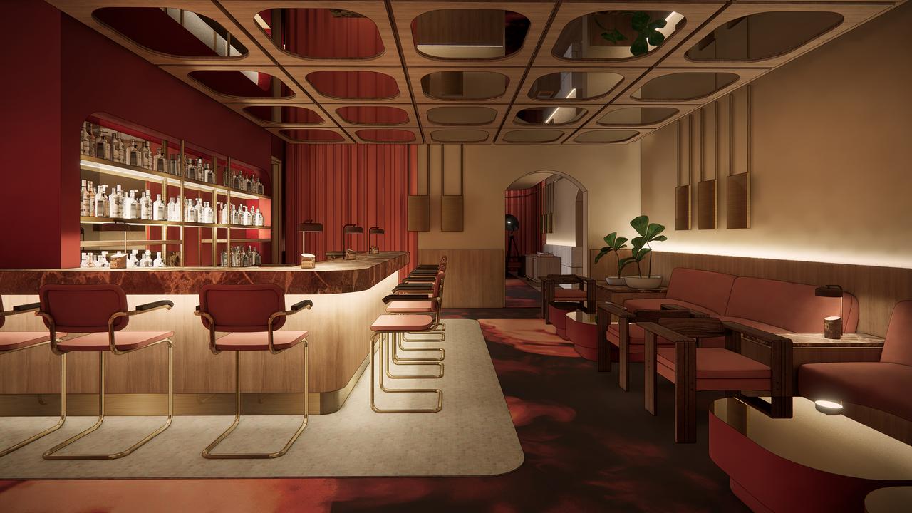 An artist's impression of the redeveloped Victory Hotel's speak easy styled bar.