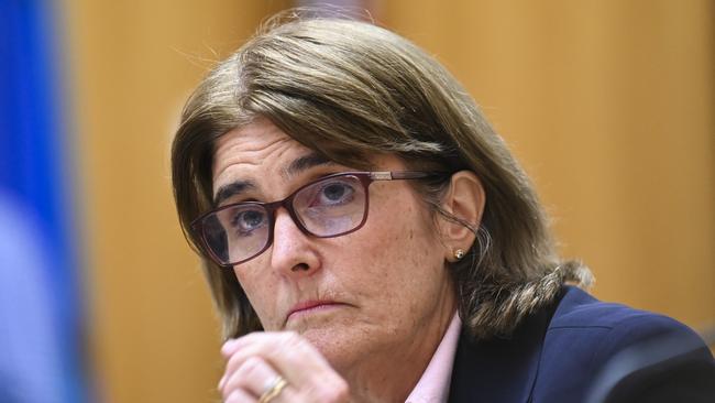 CANBERRA, AUSTRALIA, NewsWire Photos. FEBRUARY 15, 2024: Governor of the Reserve Bank of Australia, Michele Bullock appears before the Economics, Senate estimates at Parliament House in Canberra. Picture: NCA NewsWire / Martin Ollman