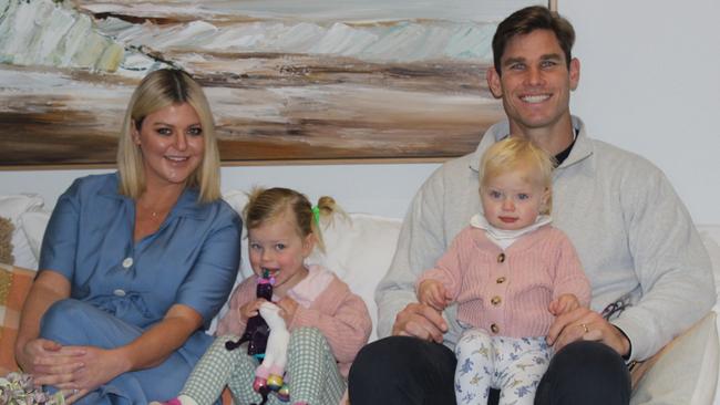 Tom and Emma with their daughters Arabella and Primrose.