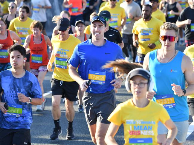 Start line of the Bridge to Brisbane.Sunday October 15, 2023. Picture, John Gass