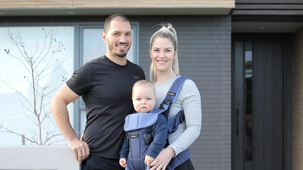 Danielle and James Wallace with their son William, turned down the stress levels in the search for their second home. Picture: Supplied