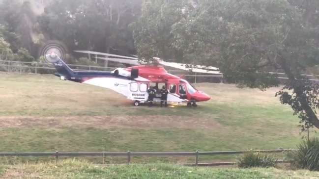 Sarabah family arrive after being rescued from the bushfires