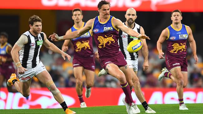 Joe Daniher kicked 46 goals in his first season at Brisbane. Picture: Getty Images