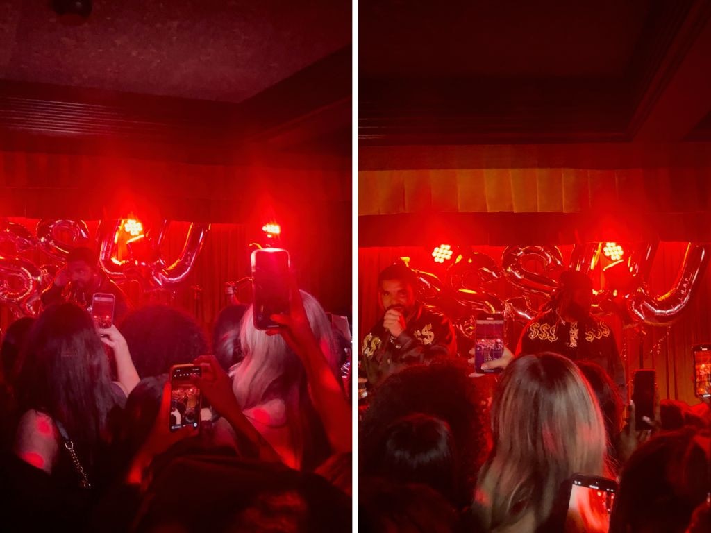 Phone usage was kept to a minimum but were out in full force during Drake’s impromptu performance. Picture: Supplied