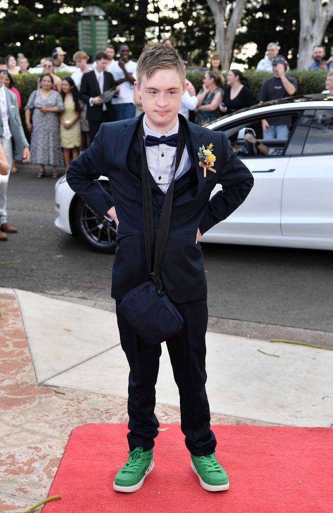 Dominic Hassen at Centenary Heights State High School formal. Picture; Patrick Woods.