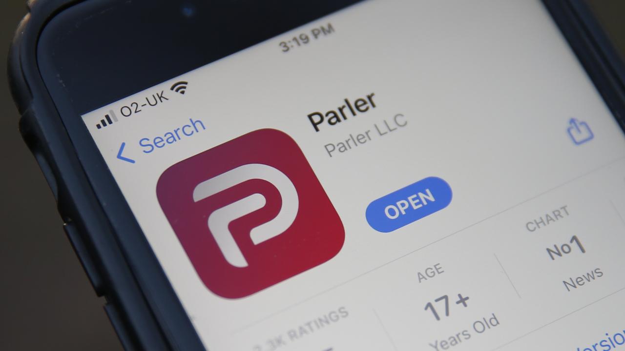 The Parler app was removed by Google and Apple. Picture: Hollie Adams/Getty Images