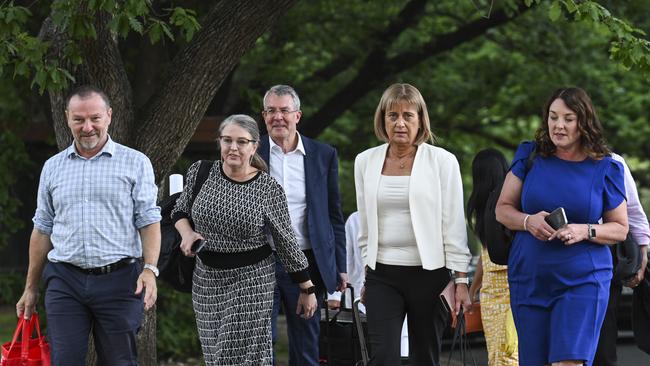 The Labor MPs arrives at the Lodge in Canberra. Picture: NCA NewsWire / Martin Ollman