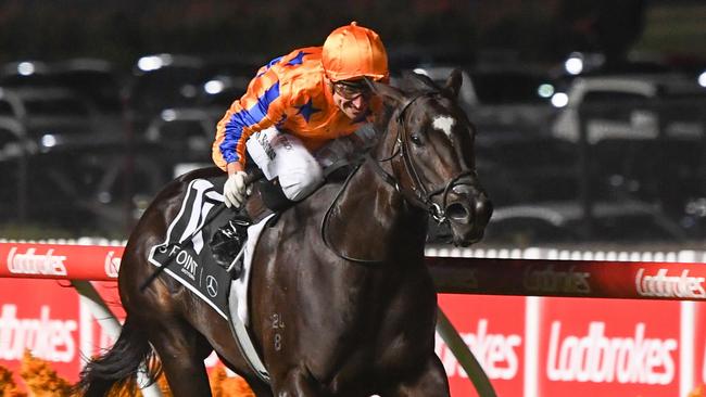 Opie Bosson winning on Imperatriz in the Group 1 William Reid Stakes at The Valley in March. Picture: Racing Photos via Getty Images