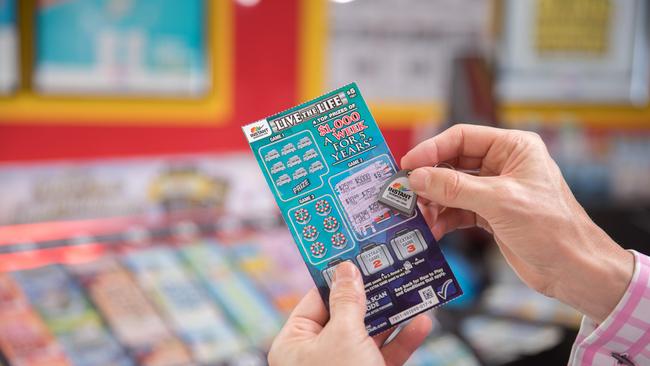 A Hervey Bay woman is celebrating a big win on an Instant Scratch-It.