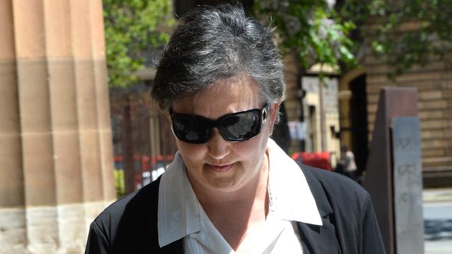 Karen Maria Schulz leaves the Adelaide Magistrates Court. Picture Greg Higgs