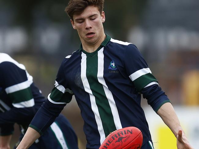 Joe Fraser of St Patrick's College has had a big week in his football career. Photo by Daniel Pockett/AFL Photos/via Getty Images