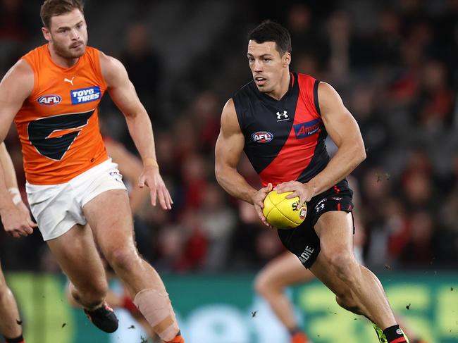 Dylan Shiel has been on the outer of Essendon’s best midfield. Picture: Michael Klein.