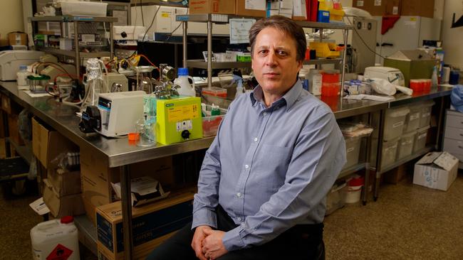 Flinders University Professor Nikolai Petrovsky in his laboratory. Picture Matt Turner.