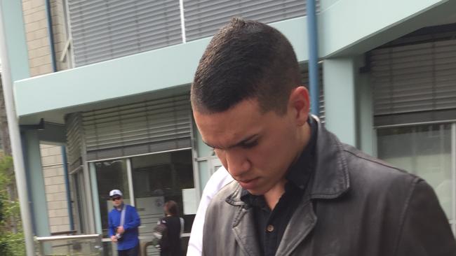 Driver Menouar Belkadi, 22, of Kincumber, leaving Gosford Local Court after his first appearance following the death of Annabelle Deall.