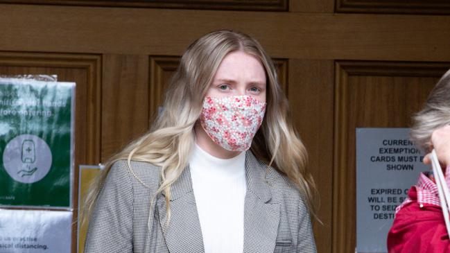 Grace Veronica Taylor outside court in August. Picture: NCA NewsWire / Morgan Sette