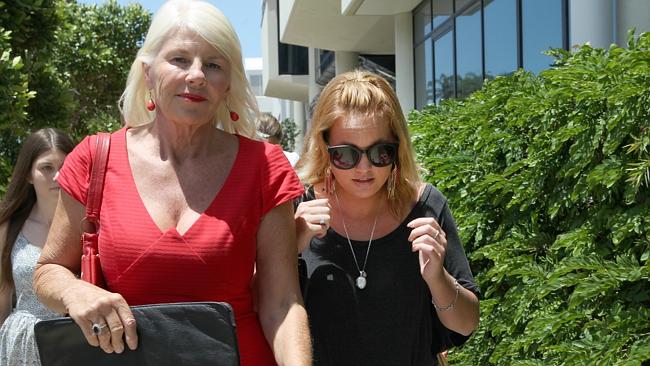 Savanna Todd  pictured leaving Maroochydore Courthouse last November. Her mother Dorothy Barnett is in custody after being arrested 20 years after removing Savanna from the custody of her father in the United States. Picture: Jack Tran