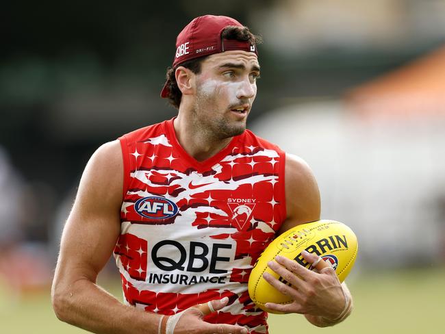 Tom McCartin’s move to attack could leave Sydney’s defence exposed.