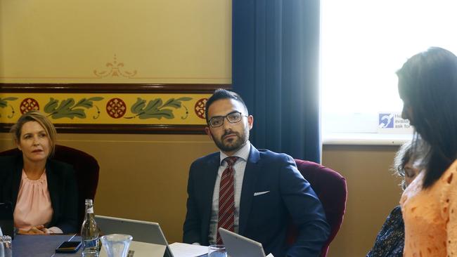 Hobart City Council meeting at the Town Hall relating to building heights in the Hobart CBD. (L-R) Alderman Simon Behrakis (centre). PICTURE: MATT THOMPSON