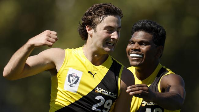 An AFL debut may not be far off for Tyler Sonsie. Picture: Jonathan DiMaggio/AFL Photos/via Getty Images)