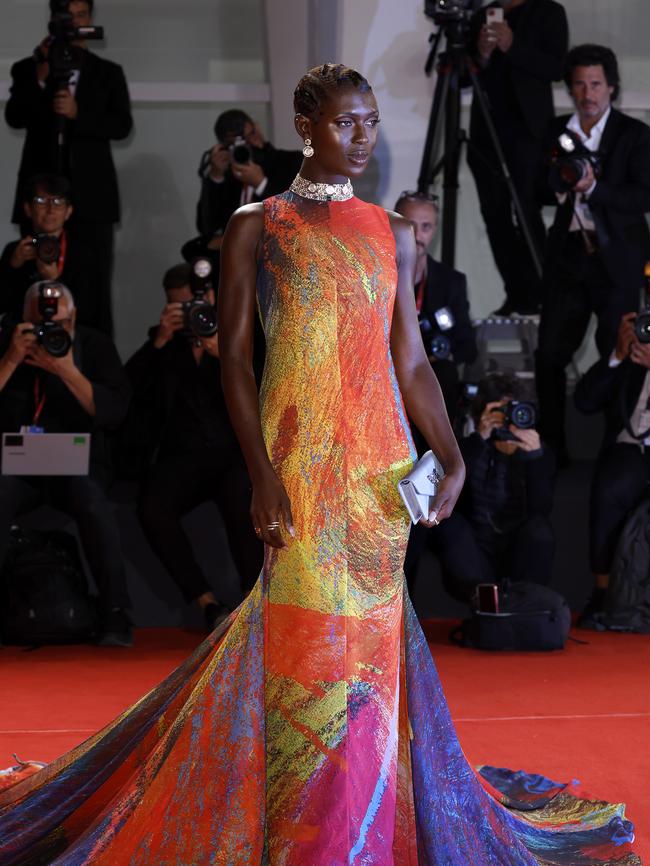 Jodie Turner-Smith in Christopher John Rogers at the Venice Film Festival. Picture: Getty Images