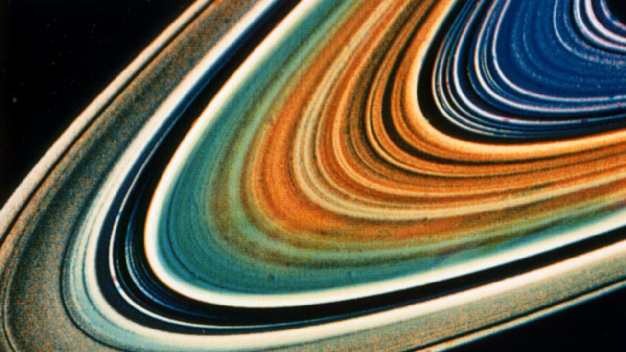 Image of the rings of the planet Saturn taken by space probe Voyager 2. Picture: NASA.