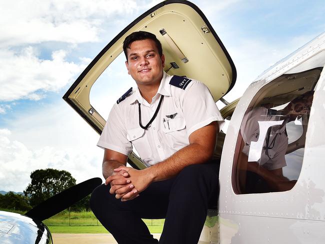 Andrew Ottosen, student in Diploma of Aviation (instrument rating), is part of the first intake with TAFE Queensland and Townsville flight Training. Picture: Shae Beplate.