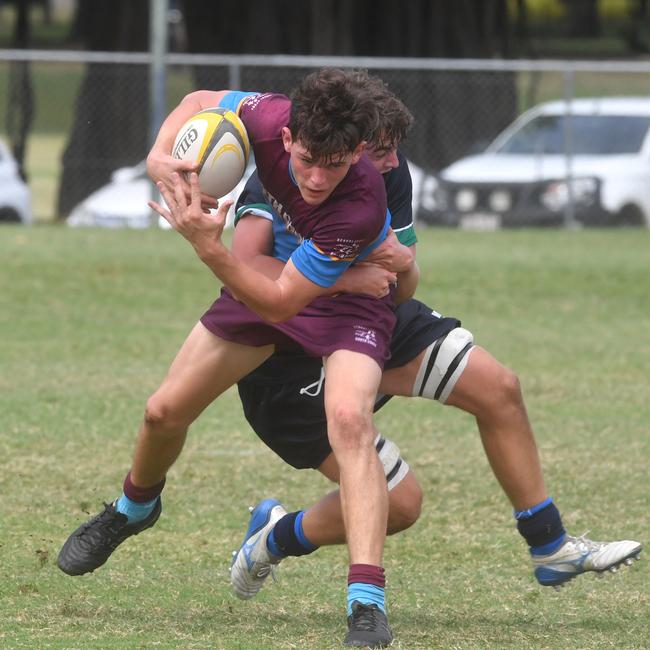 QLD Rugby Union State Championships (17-18 years boys) at the Townsville Sports Precinct. Friday May 23. South Coast against Metro North. Picture: Evan Morgan