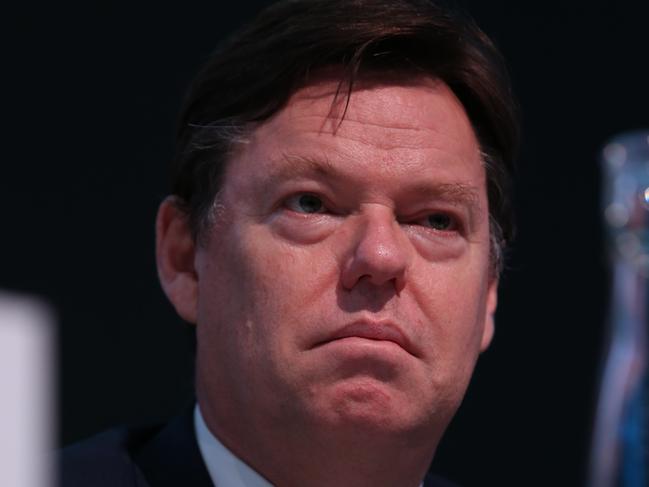 20/11/2019.  Lendlease AGM held at The  Four Seasons hotel in Sydney. Chief executive Steve McCann during the opening of meeting. Britta Campion / The Australian