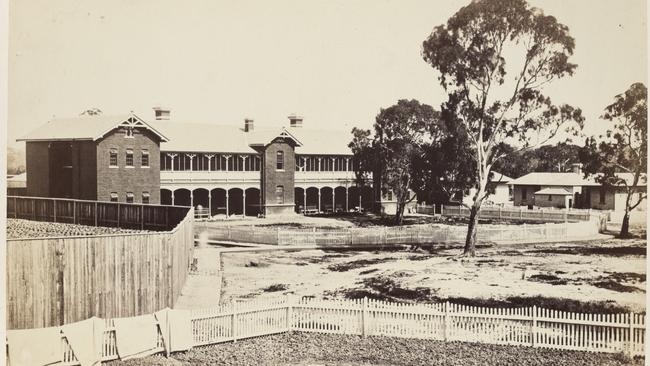 Yarra Bend Asylum, Victoria’s first lunatic asylum, about 1861. Picture: State Library Victoria