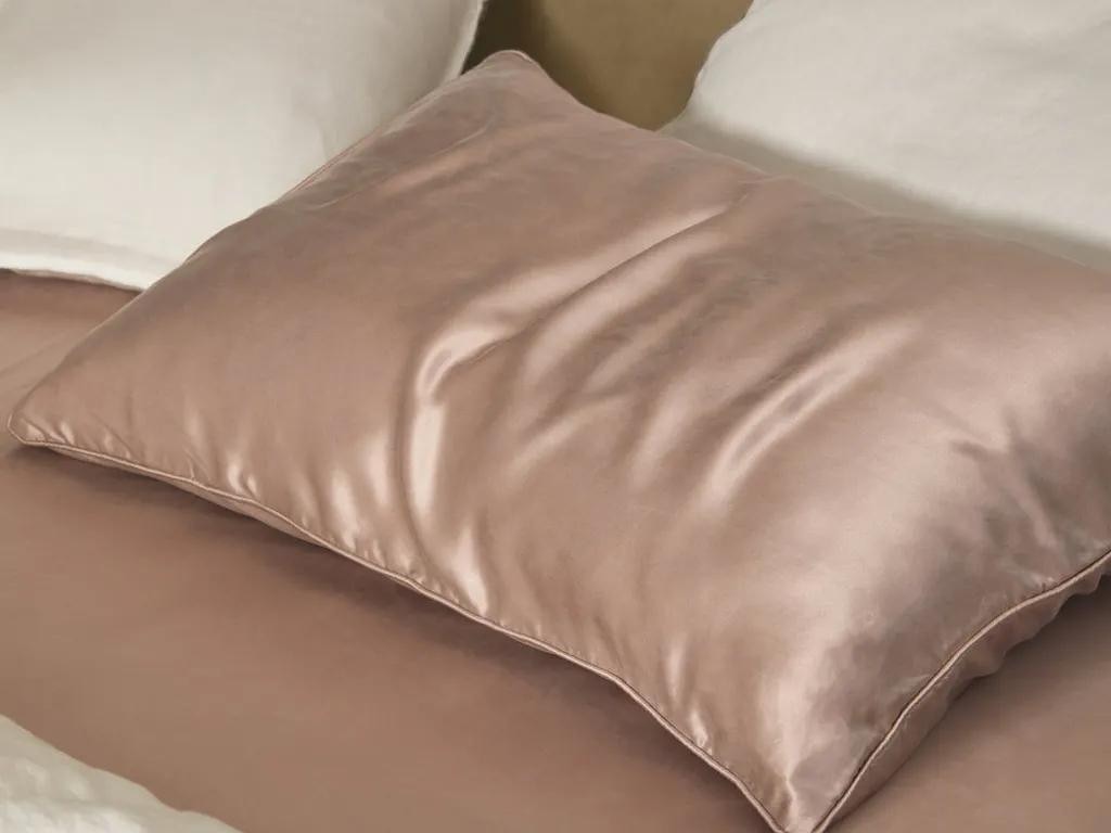 Fleur Silk Standard Beige Pillowcases. Picture: Sheet Society.