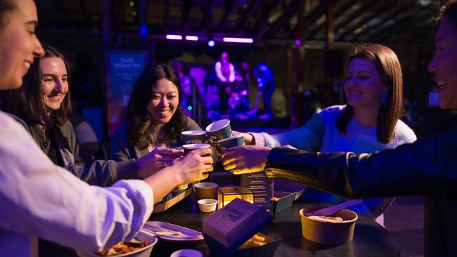 Great music, mulled wine and a range of delicious eateries to choose from at The Rocks. Picture: Anna Kucera