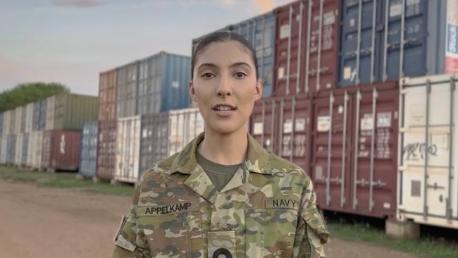 Royal Australian Navy Lt Rabeca Appelkamp. Picture: Defence