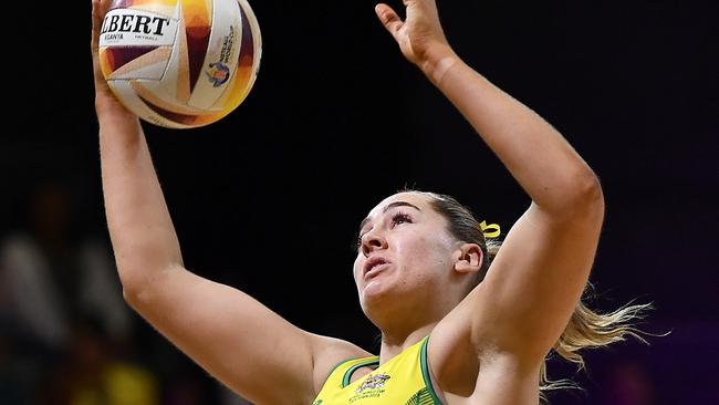 Sophie Garbin of Australia in action during the Netball World Cup 2023 final - another match in which she made a matchwinning contribution for the Diamonds. Photo: Gallo Images