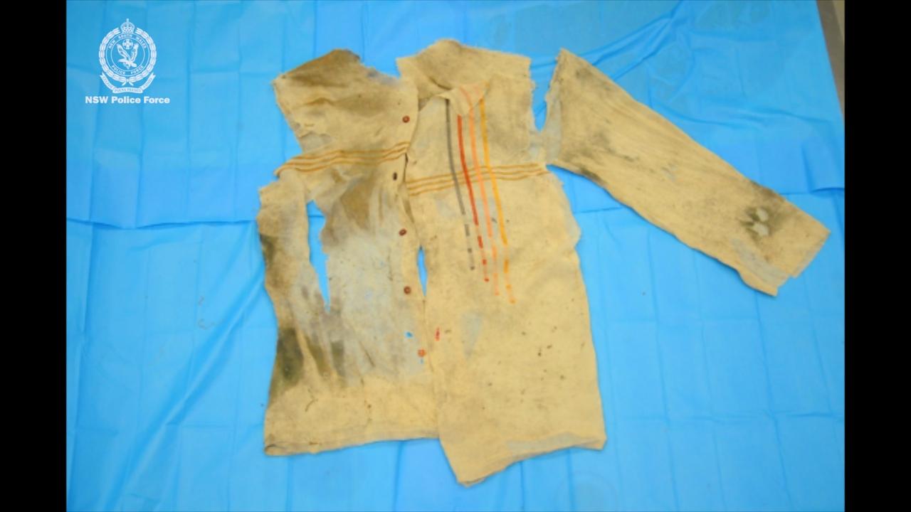 Pictured is a torn shirt located during the search. Picture: NSW Police