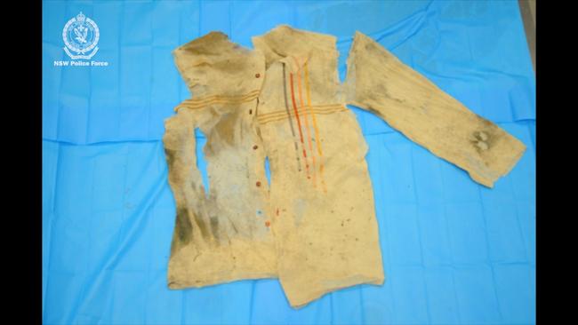Pictured is a torn shirt located during the search. Picture: NSW Police
