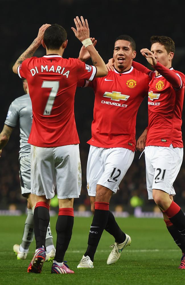 Chris Smalling of Manchester United celebrates.