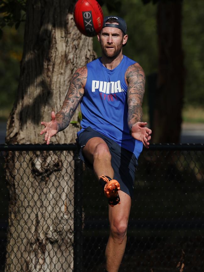 Jeremy Howe has a kick. Picture: Michael Klein