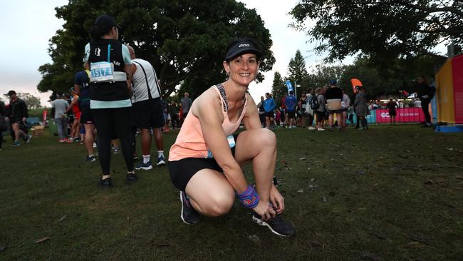 Marina Woodward competes on her 42nd birthday in the Gold Coast Marathon. Photograph : Jason O'Brien