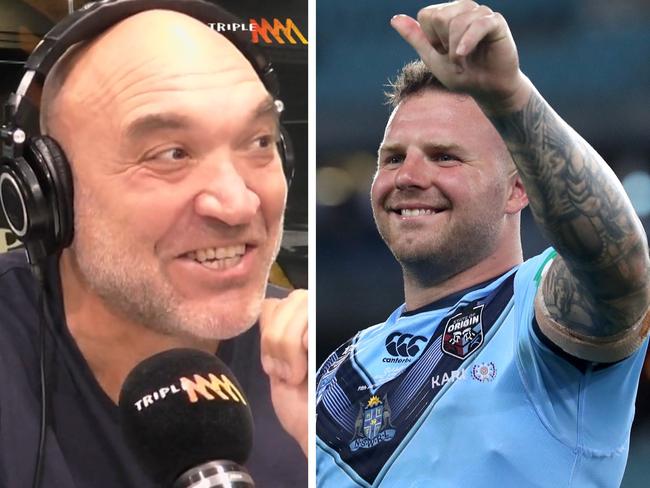 Gorden Tallis couldn't believe it. Photo: Getty Images and Twitter