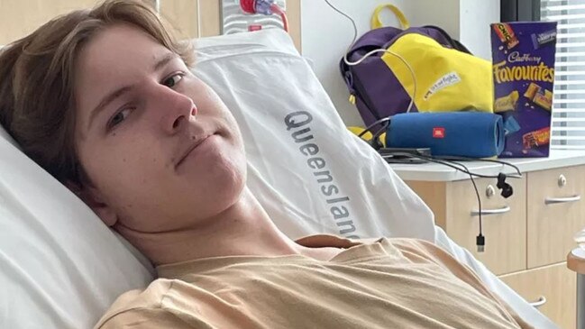 Gold Coast teenager Thomas Glendenning had been in remission for less than 30 days, when he was told he only had months to live after his incurable bone cancer returned with vengeance. Photo - GoFundMe.