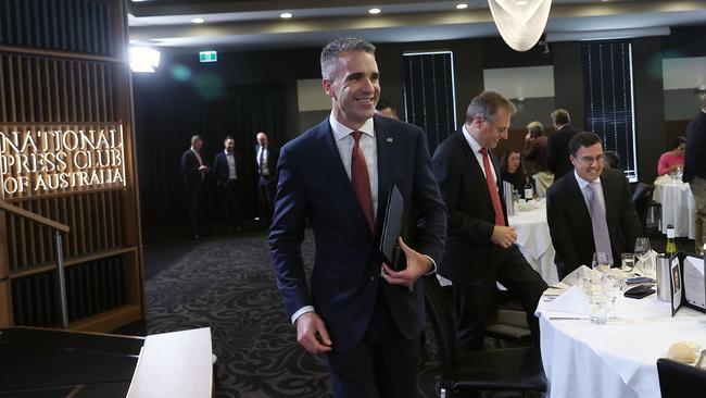 Premier Peter Malinauskas made an impassioned plea for Australia to increase its refugee intake during an address to the National Press Club in Canberra. Picture: NCA NewsWire / Gary Ramage