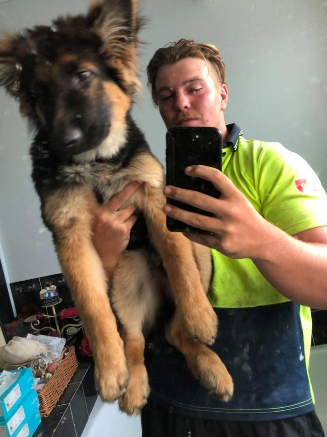 Lochey Brown and Alf have gone viral on TikTok. This photo was taken when Alf was about five months old.