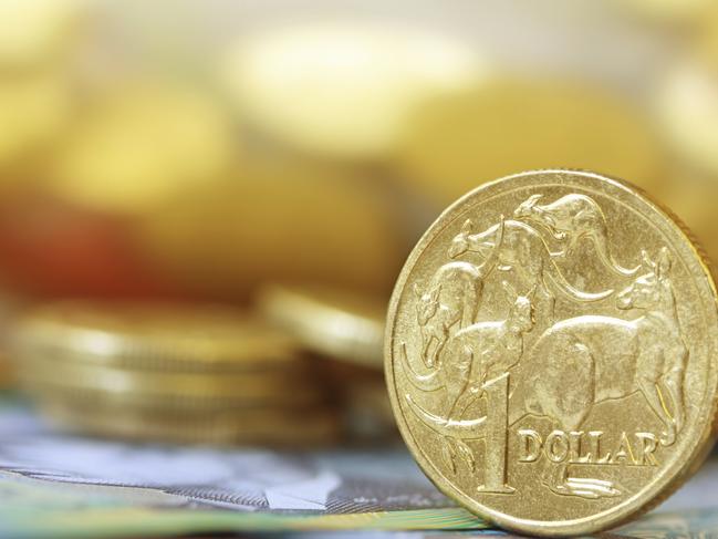 Australian money background. Soft focus, shallow DOF, with lots of copy space.