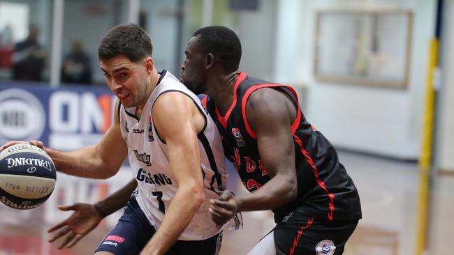 George Blagojevic had 20 points and 15 rebounds against Keilor. Picture: Geelong United Supercats.