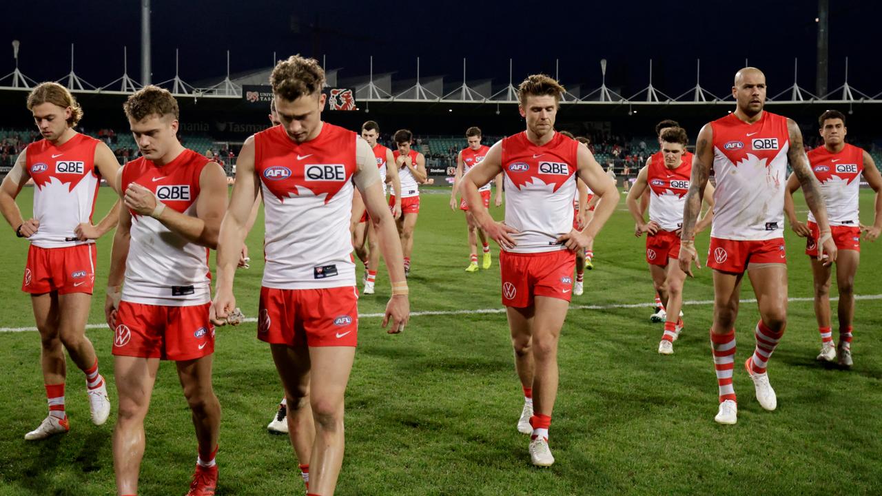 The Swans were shattered. (Photo by Grant Viney/AFL Photos via Getty Images).