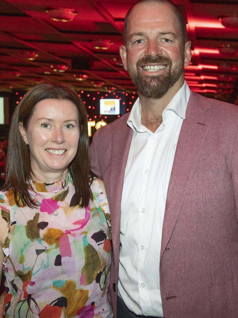 Kellie and Mark Alexander. Sports Darling Downs Sports Stars of the Year dinner. Saturday, February 11, 2023. Picture: Nev Madsen.