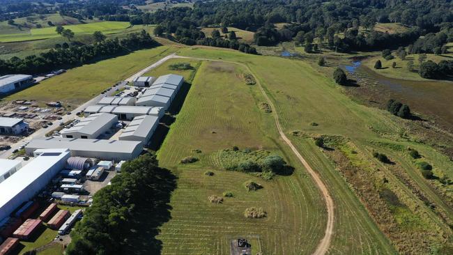 A shot from above of the new industrial land swap area at South Murwillumbah.