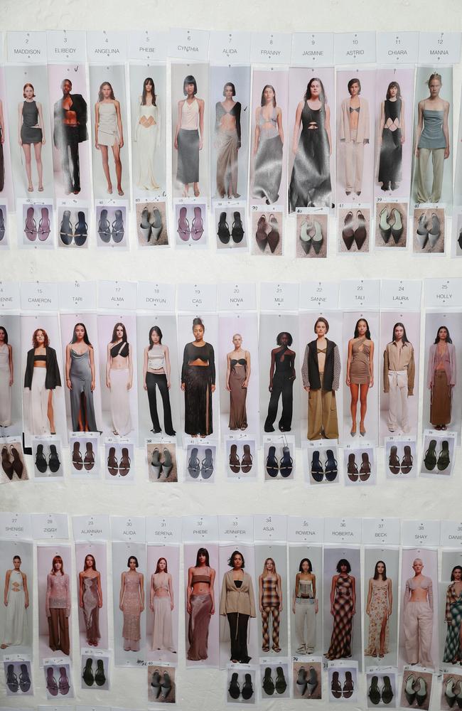 Model boards seen backstage at AAFW. Picture: Getty Images