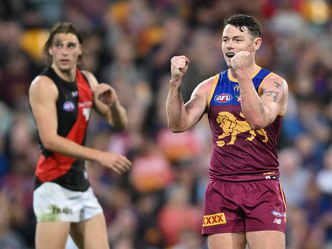 Lachie Neale helped ensure the Lions clinched a home final. Picture: Matt Roberts/AFL Photos/via Getty Images