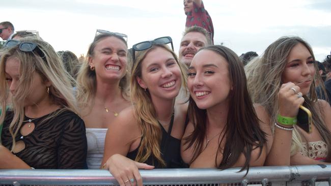 Festival-goers at The Jynx House Amplified music festival in Coolum